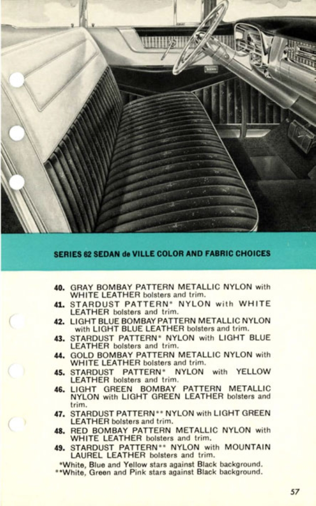 1956 Cadillac Salesmans Data Book Page 140